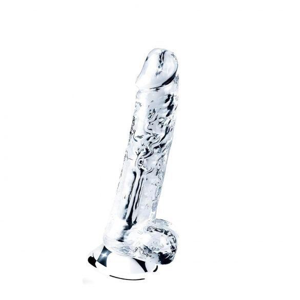 Lovetoy Flawless Clear - Zuignap Dildo - 19cm (doorzichtig)