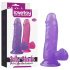 Lovetoy Jelly Studs - zuignap dildo - 15cm (paars)