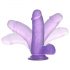 Lovetoy Jelly Studs - zuignap dildo - 15cm (paars)