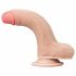 Lovetoy Sliding-Skin - dubbel gelaagde zuignap dildo - 18cm (natuurlijk)