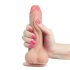 Lovetoy Sliding-Skin - dubbel gelaagde zuignap dildo - 18cm (natuurlijk)