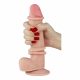 Lovetoy Sliding-Skin - dubbelgelaagde zuignap dildo - 21cm (natuurlijk)