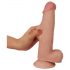 Lovetoy Sliding-Skin - dubbelgelaagde zuignap dildo - 21cm (natuurlijk)