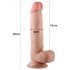 Lovetoy Sliding-Skin - dubbelgelaagde zuignap dildo - 21cm (natuurlijk)