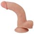 Lovetoy Sliding-Skin - dubbelgelaagde zuignap dildo - 21cm (natuurlijk)