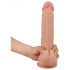 Lovetoy Sliding-Skin - dubbellaagse zuignap dildo - 23 cm (natuurlijk)