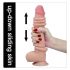 Lovetoy Sliding-Skin - dubbellaagse zuignap dildo - 23 cm (natuurlijk)