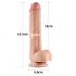 Lovetoy Sliding-Skin - dubbele laag zuignap dildo - 23cm (naturel)