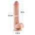 Lovetoy Sliding-Skin - dubbellaagse zuignap dildo - 23 cm (natuurlijk)