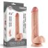 Lovetoy Sliding-Skin - dubbellaagse zuignap dildo - 23 cm (natuurlijk)