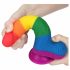 Lovetoy Prider - realistische dildo met ballen - 20cm (regenboog)