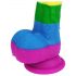 Lovetoy Prider - realistische vloeibare siliconen dildo - 19cm (regenboog)