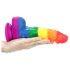 Lovetoy Prider - realistische vloeibare siliconen dildo - 19cm (regenboog)