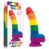 Lovetoy Prider - realistische vloeibare siliconen dildo - 19cm (regenboog)