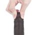 Lovetoy Sliding-Skin - tweelaagse zuignap dildo - 18cm (bruin)