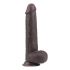 Lovetoy Sliding-Skin - twee-laags zuignap dildo - 23cm (bruin)