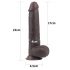 Lovetoy Sliding-Skin - twee-laags zuignap dildo - 23cm (bruin)