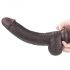 Lovetoy Sliding-Skin - twee-laags zuignap dildo - 23cm (bruin)