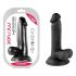 Mr. Rude - zuignap dildo met bal - 17cm (zwart)