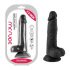 Mr. Rude - levenbare realistische dildo met ballen - 19cm (zwart)