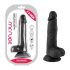 Mr. Rude - Zwart levensechte dildo met zuignap en ballen - 19cm