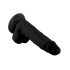 Mr. Rude - levenbare realistische dildo met ballen - 19cm (zwart)