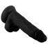 Mr. Rude - Zwart levensechte dildo met zuignap en ballen - 19cm