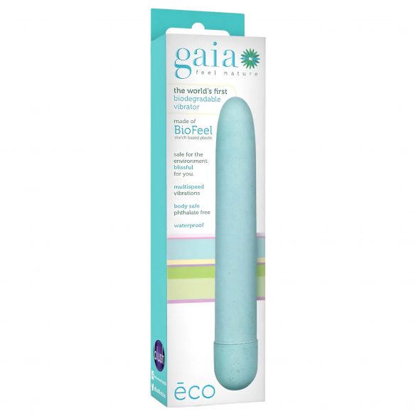 Gaia Eco L - milieuvriendelijke vibrator (blauw) - groot