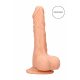 RealRock Dong 7 - realistische dildo met ballen (17 cm) - natuur