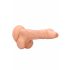 RealRock Dong 8 - realistische dildo met ballen (20cm) - naturel