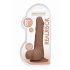 RealRock Dong 8 - levensechte dildo met ballen (20cm) - donker natuur