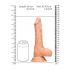 RealRock Dong 9 - realistische dildo met ballen (23cm) - naturel