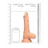 RealRock Dong 9 - realistische dildo met ballen (23cm) - naturel