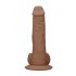 RealRock Dong 9 - realistische dildo met testikels (23cm) - donker natuur