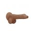 RealRock Dong 9 - realistische dildo met testikels (23cm) - donker natuur