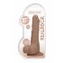 RealRock Dong 10 - levensechte dildo met ballen (25cm) - donker natuur