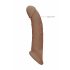 RealRock Penis Sleeve 9 - penis mouw (21,5cm) - donker natuur