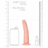 RealRock Slim - Zuinbasis Realistische Dildo - 15,5cm (natuurlijk)