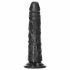 RealRock Slim - zuignap realistishe dildo - 15,5 cm (zwart)