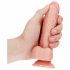 RealRock - realistische dildo met zuignap en balzak - 15,5cm (natuurlijk)