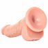 RealRock - realistische dildo met zuignap en balzak - 15,5cm (natuurlijk)