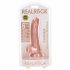 RealRock - realistische dildo met zuignap en balzak - 15,5cm (natuurlijk)