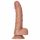 RealRock - zuignap dildo met ballen - 15,5cm (donker naturel)