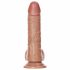 RealRock - zuignap dildo met ballen - 15,5cm (donker naturel)