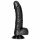 RealRock - zuignap, realistisch dildo met testikels - 15.5 cm (zwart)