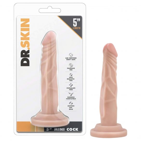 Dr. Skin 5 - realistische dildo met zuignap - huidkleurig (14,5 cm)