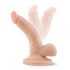 Dr. Skin 4 - zuignap dildo met ballen - natuur (12cm)