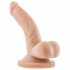 Dr. Skin 4 - zuignap dildo met ballen - natuur (12cm)