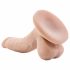 Dr. Skin 4 - zuignap dildo met ballen - natuur (12cm)