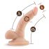 Dr. Skin 4 - zuignap dildo met ballen - natuur (12cm)